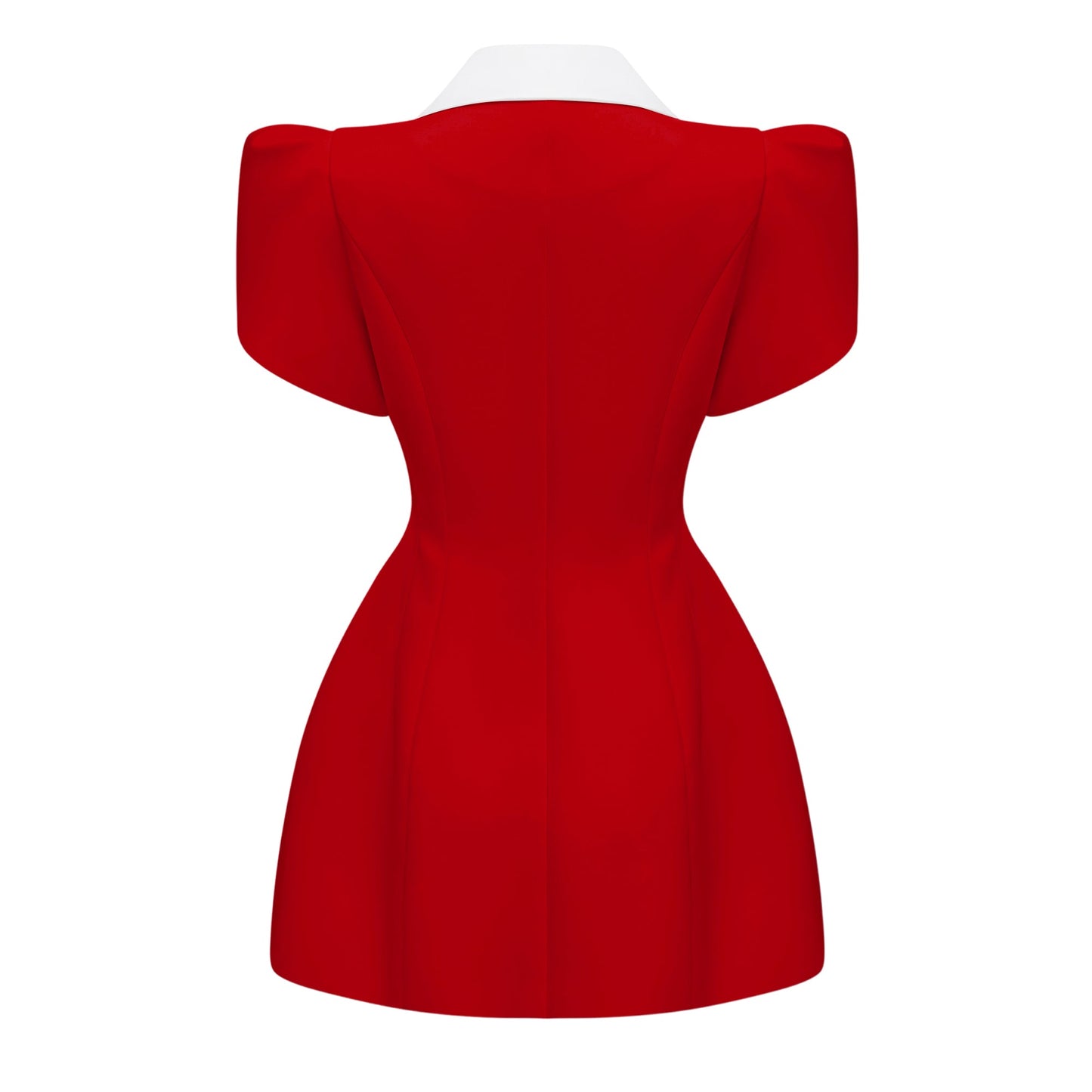 Acharya Red Shawl Lapel Mini Dress