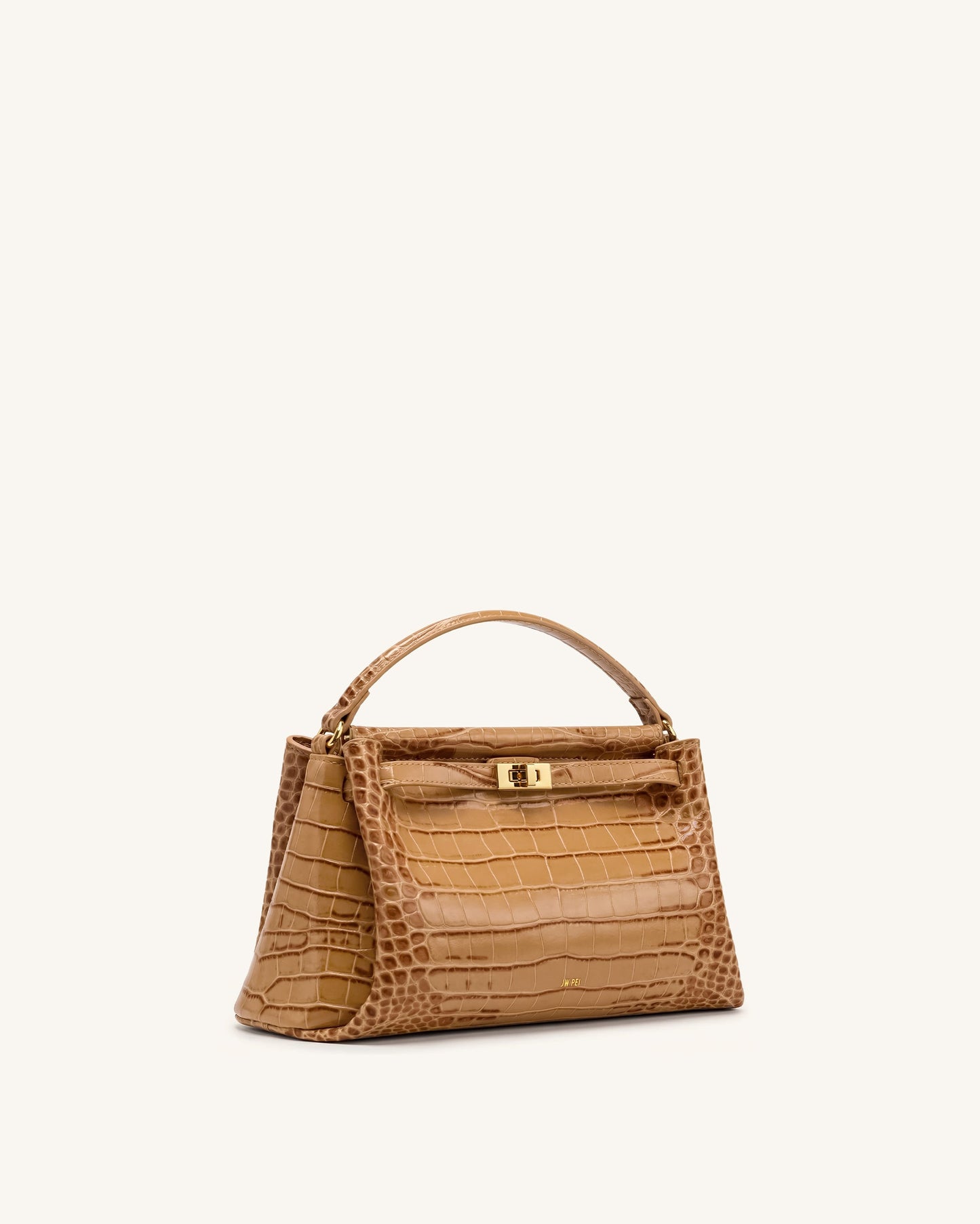 Carmen Top Handle Bag - Khaki Croc
