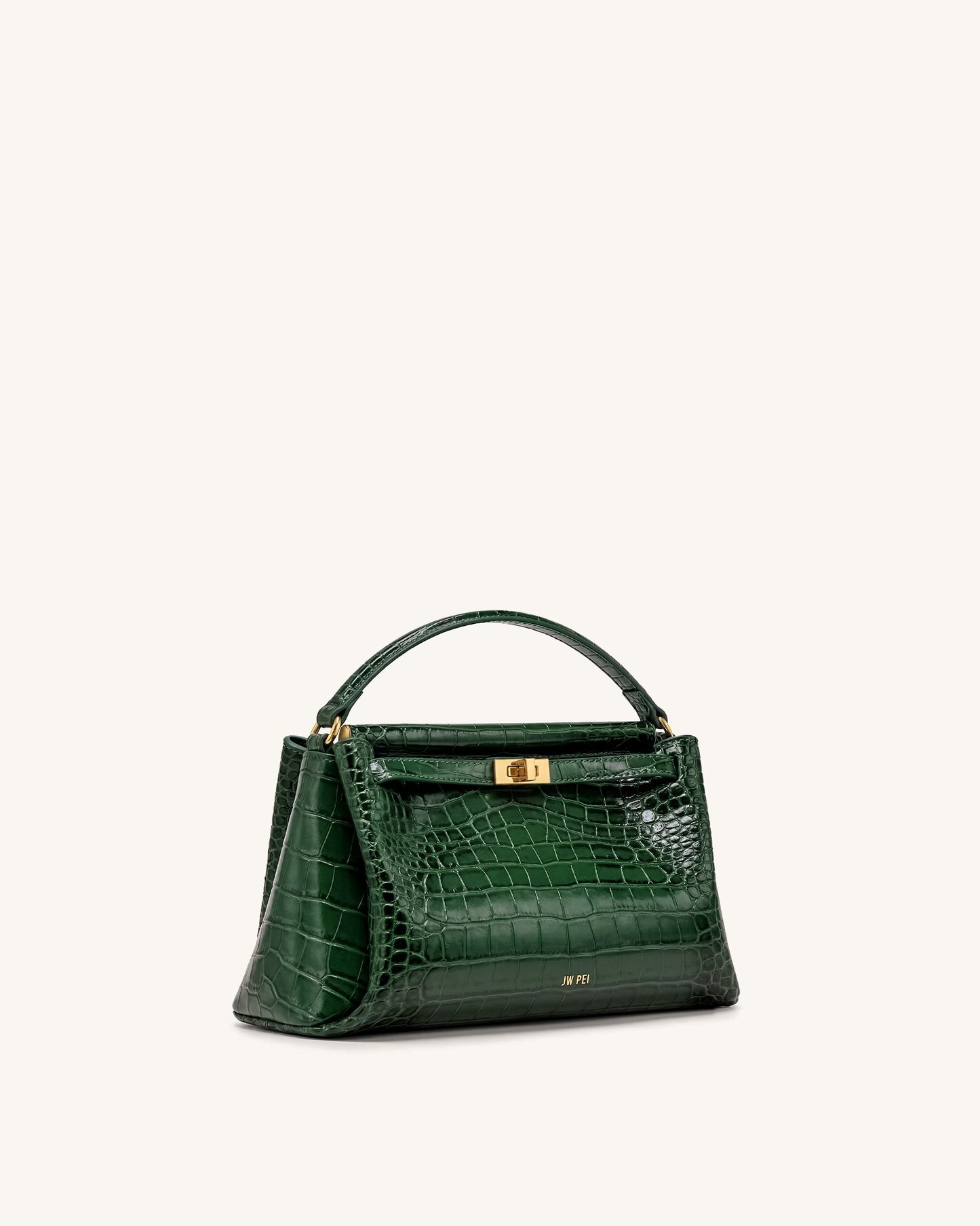 Carmen Top Handle Bag - Forest Green Croc