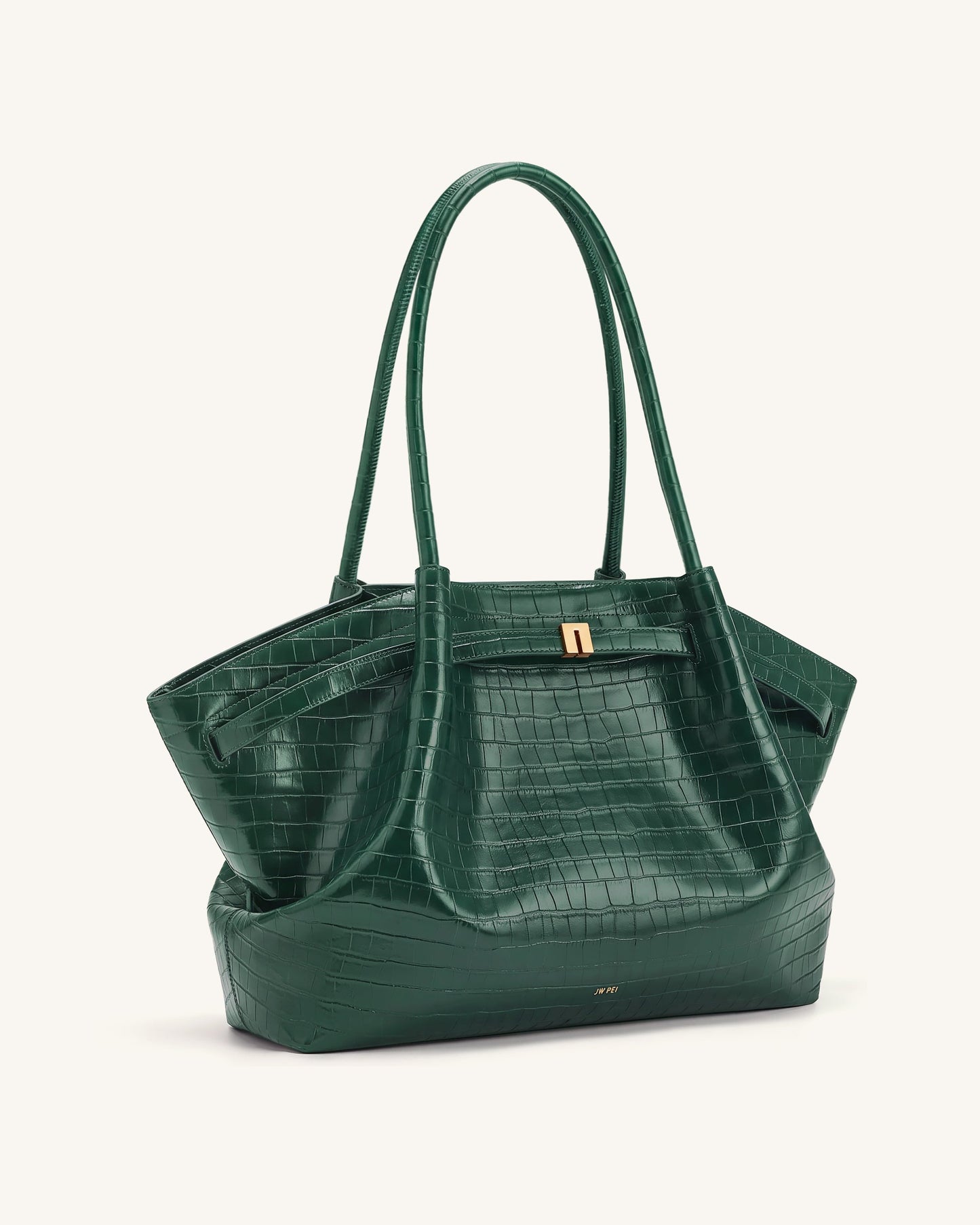 Hana Large Tote Bag - Green Croc