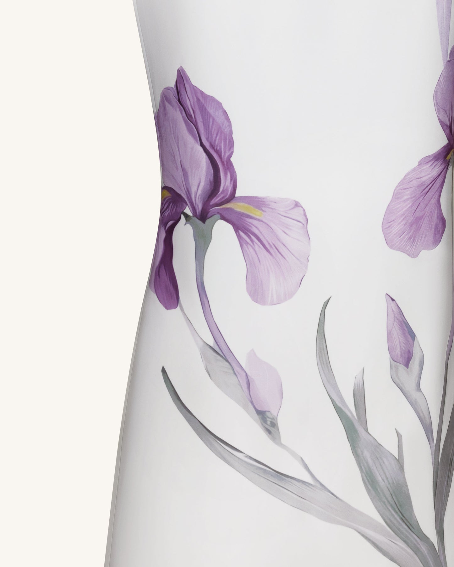 Iris Motifli Maxi Etek - Beyaz