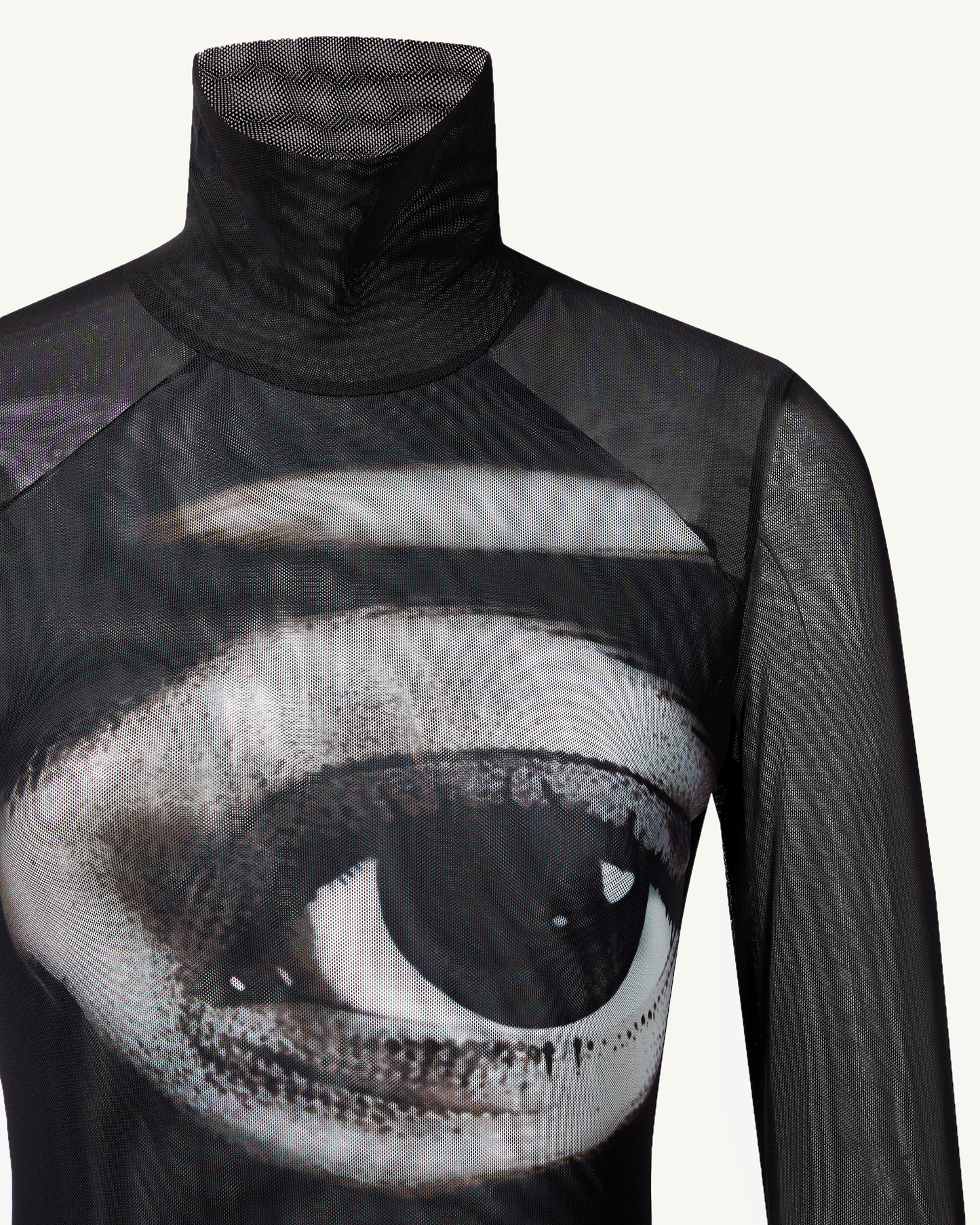 Sophia Eye Desenli File Elbise - Black/White