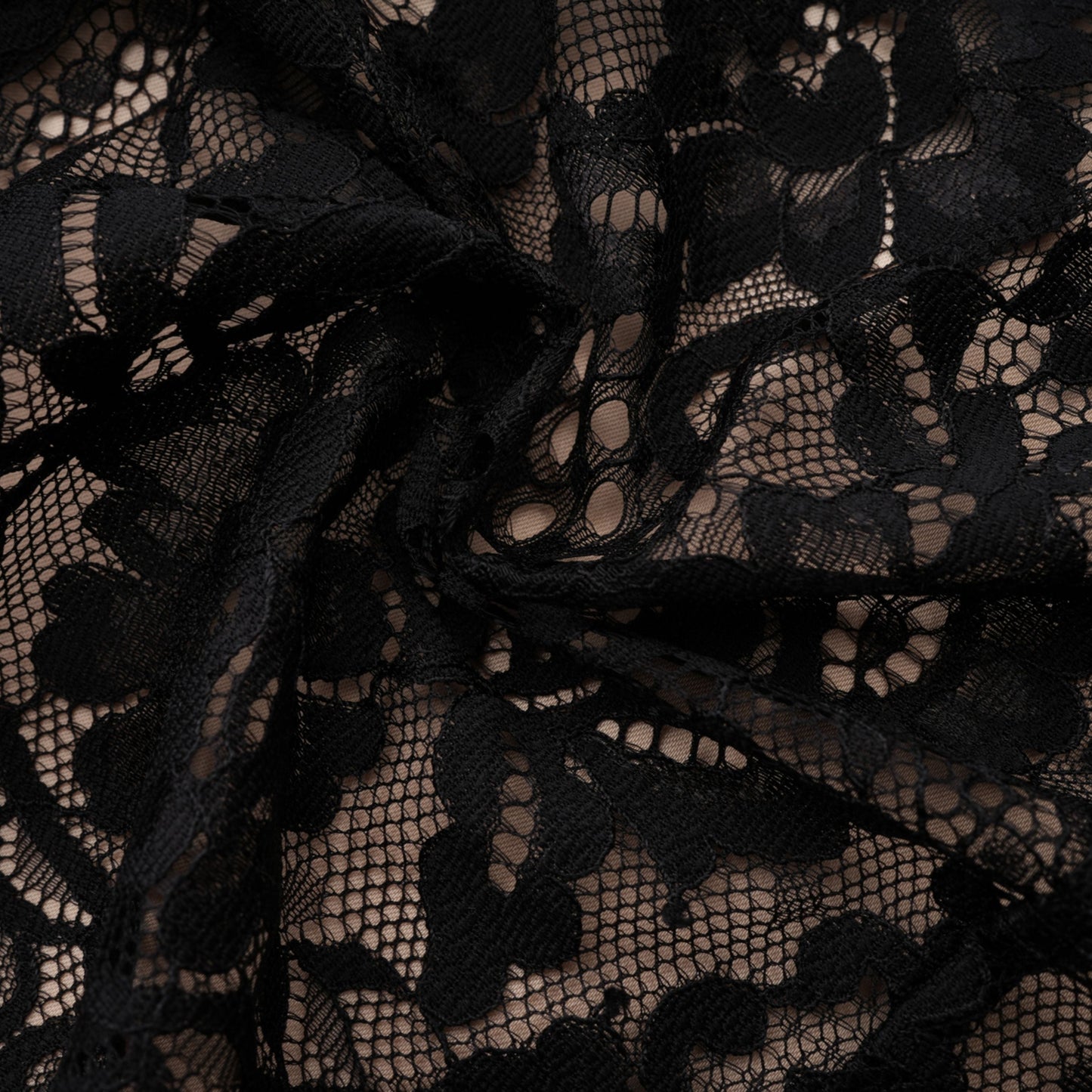 Aleksandra Black Floral Lace Mini Dress