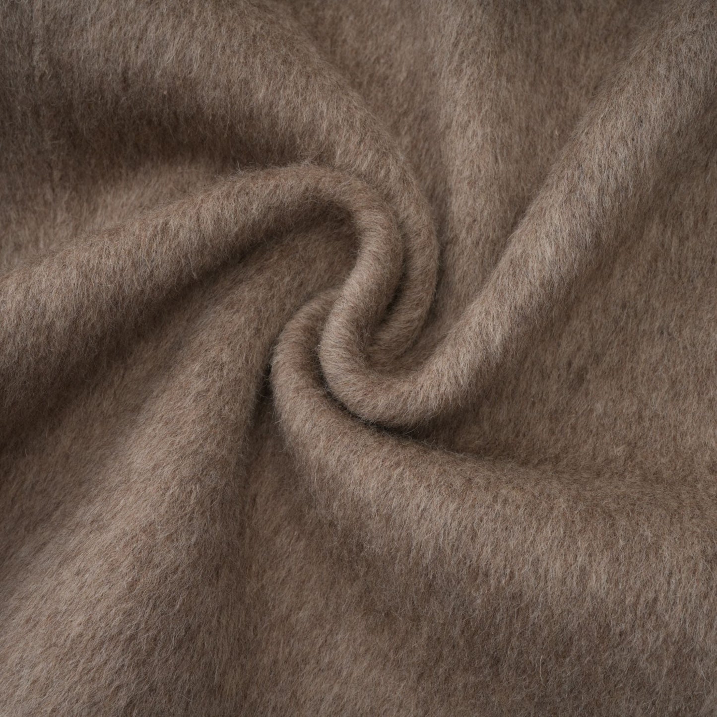 Chloris wool fur belted cape coat in Brown