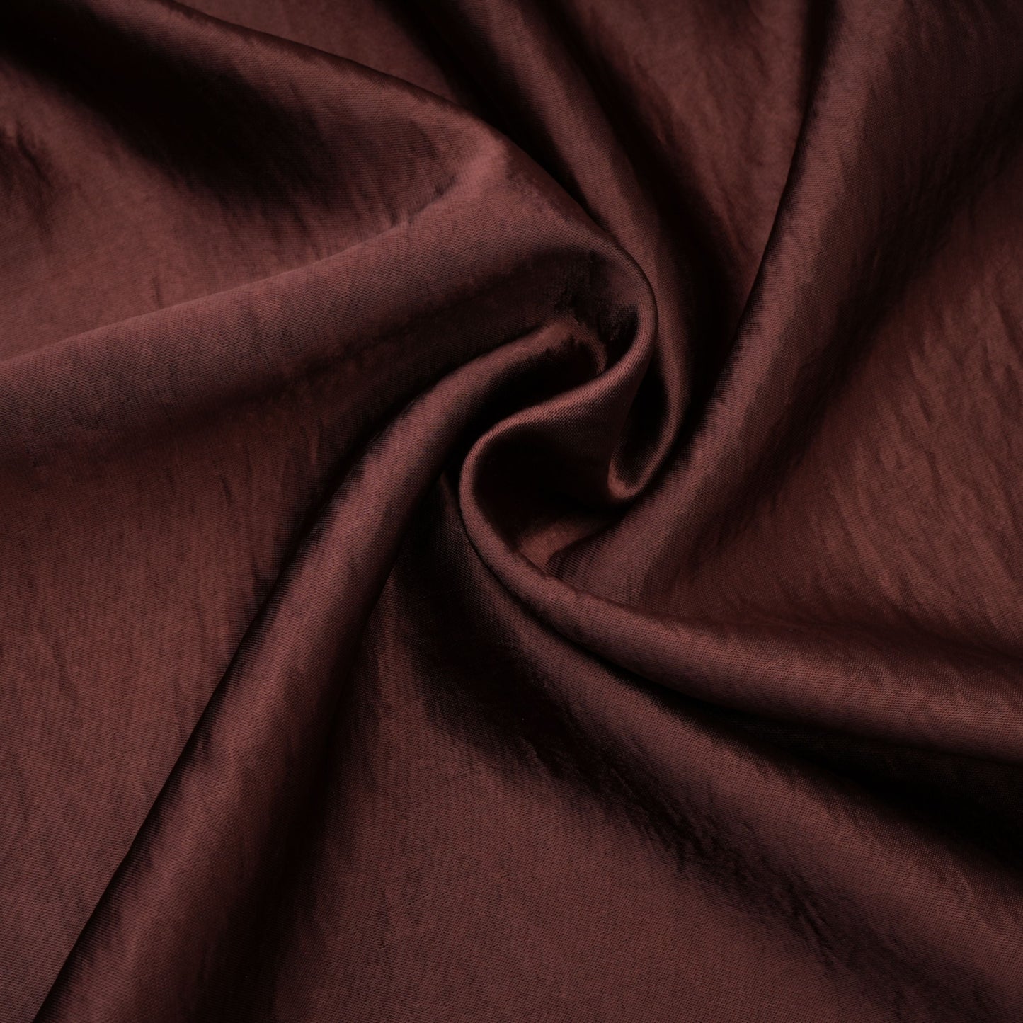 Luisa Brown Asymmetrical Gathered Satin Maxi Dress