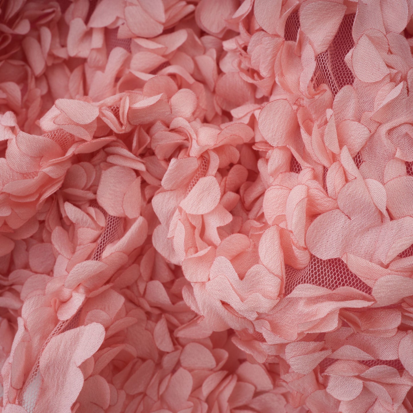 Rachel Pembe 3D Petal Tül Mini Elbise