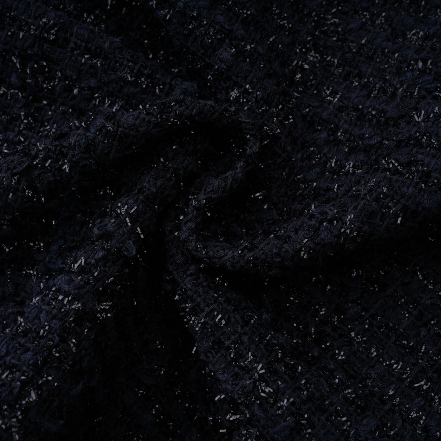 Fiona Navy Blue Embellished Tweed Mini Dress
