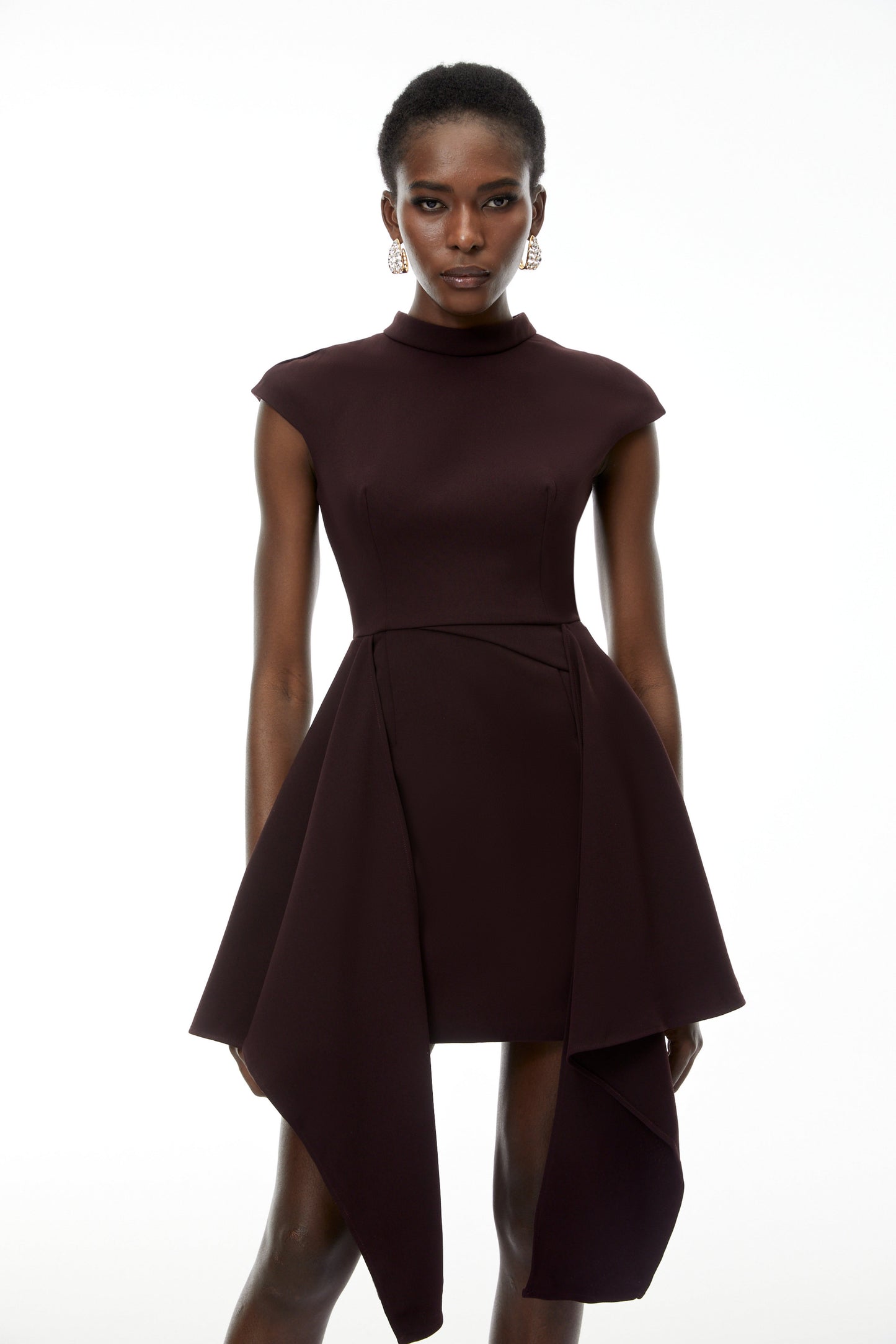 Dakota Brown Mini Dress with Ribbon