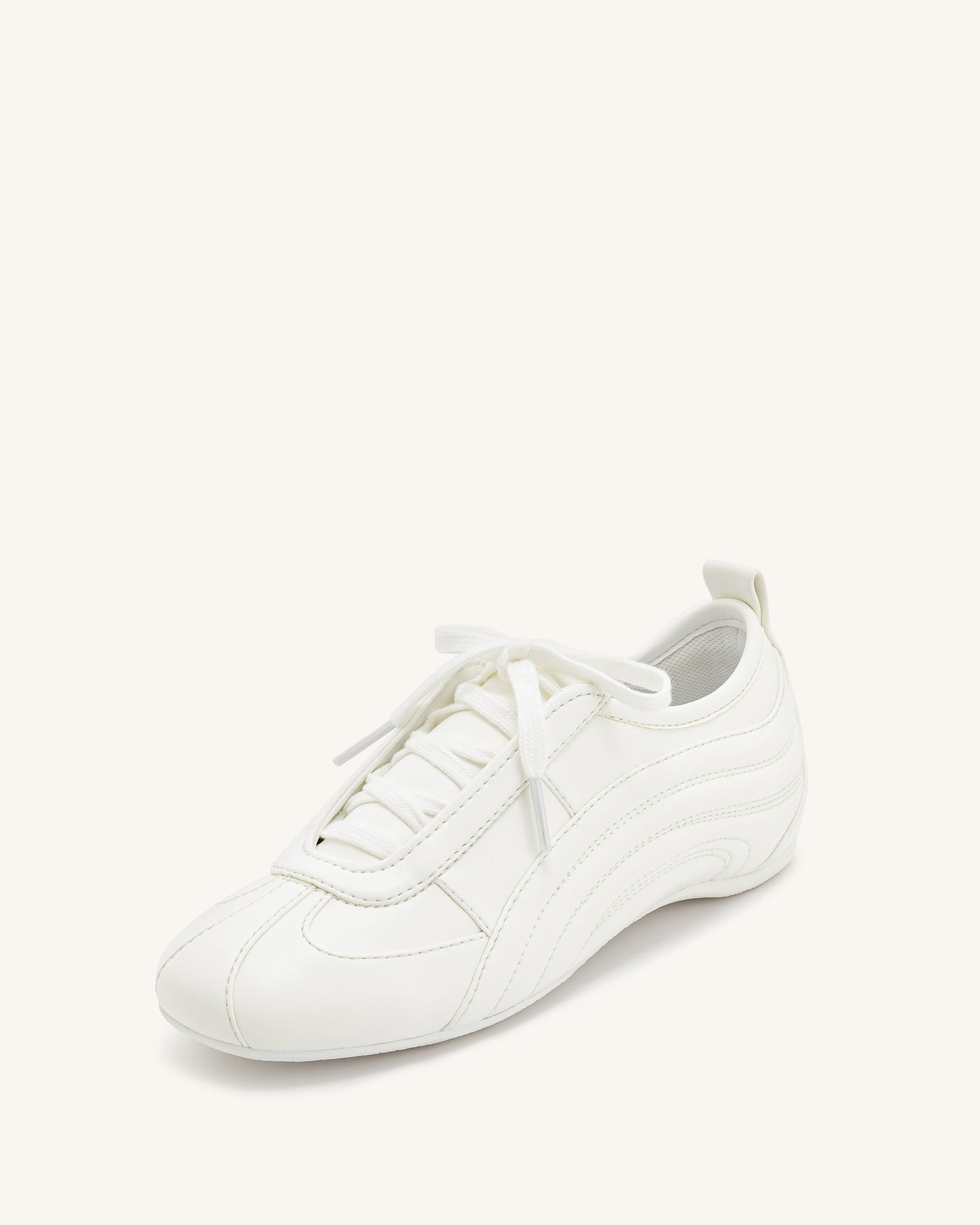 Ferne Streamlined Lustrous Sneakers - White