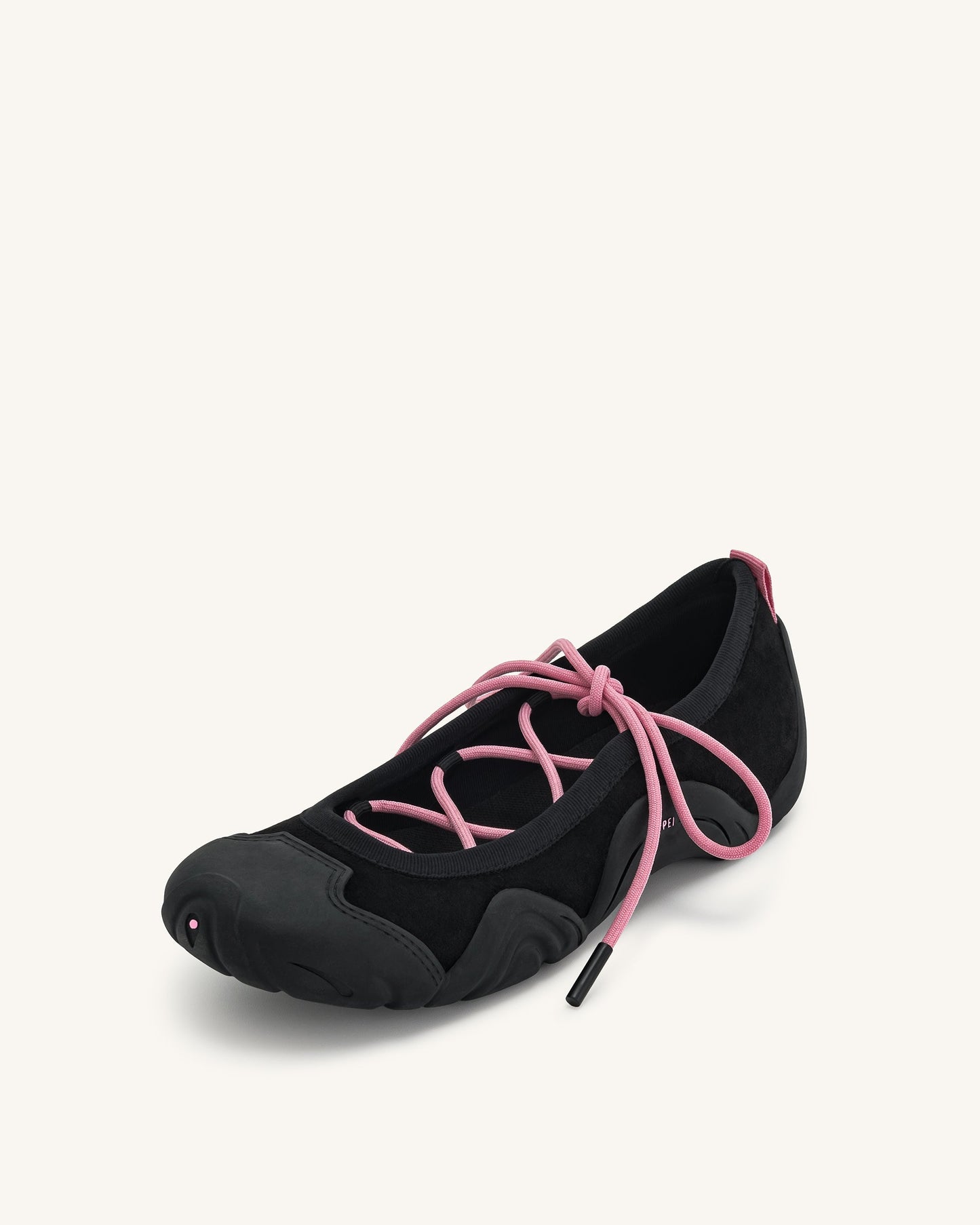Caitlin Lace-up Ballerina Sneakers - Black