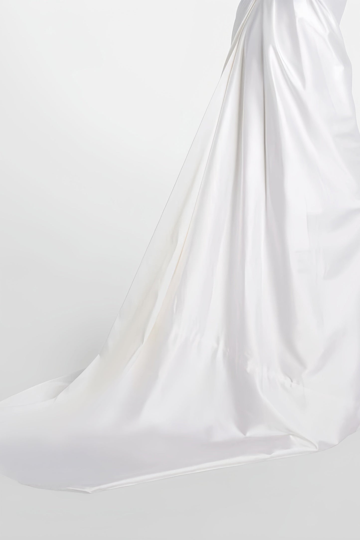 Fiona White Satin Square Neck Maxi Dress