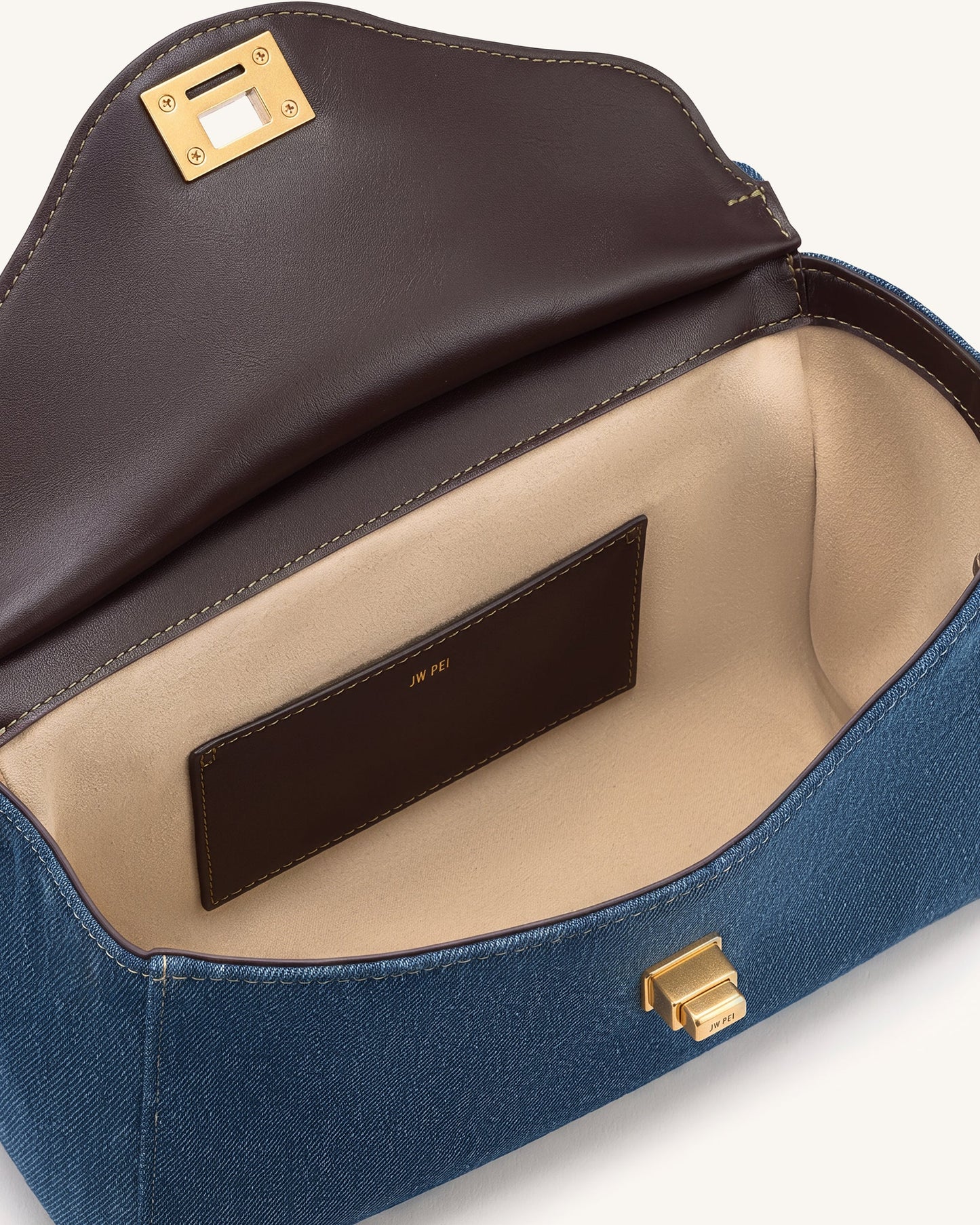 Lucia Envelope Chain Shoulder Bag - Blue Denim