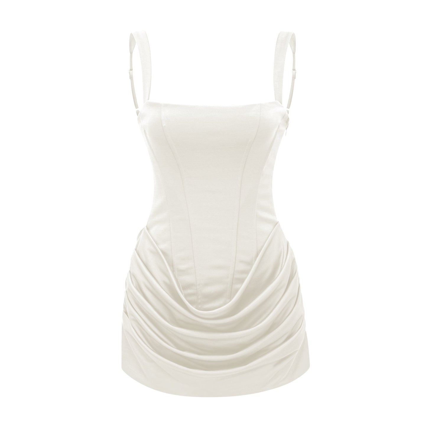 Paulette Beyaz Dantelli Bodycon Mini Elbise