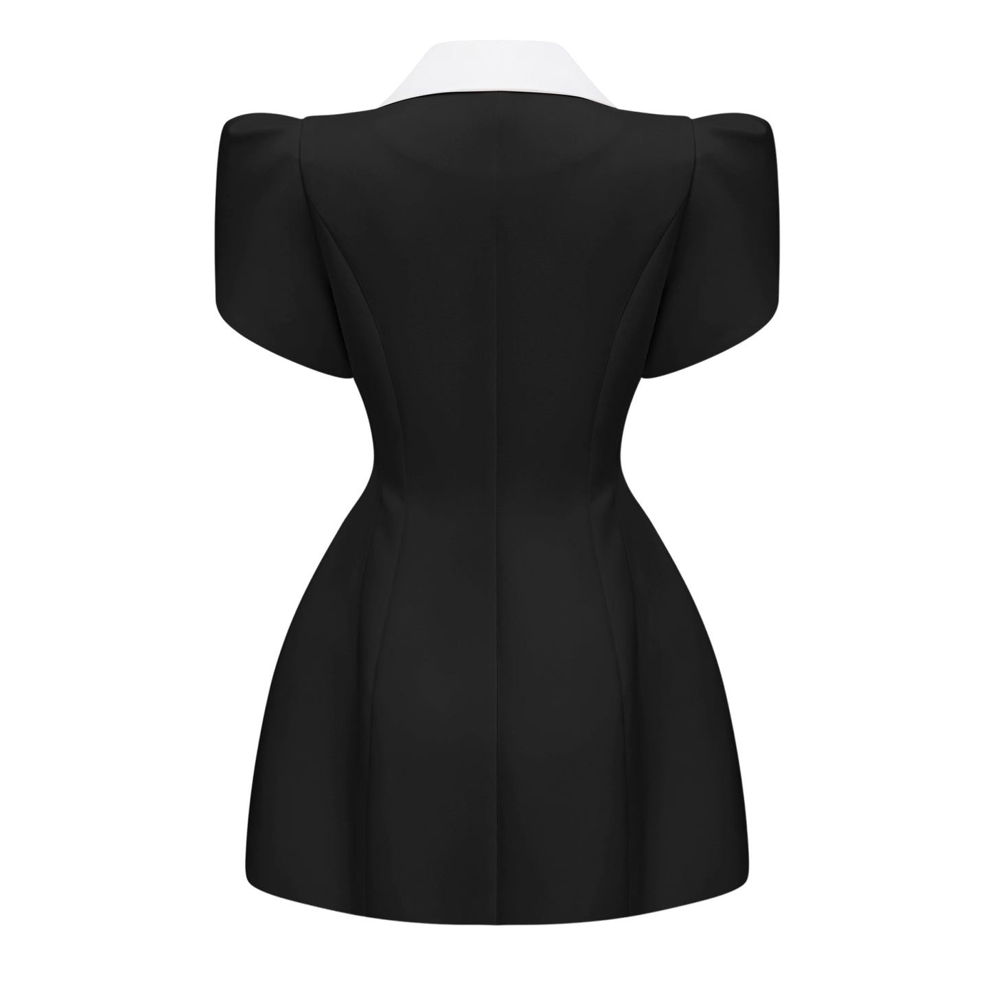 Acharya Color Block Shawl Lapel Mini Dress