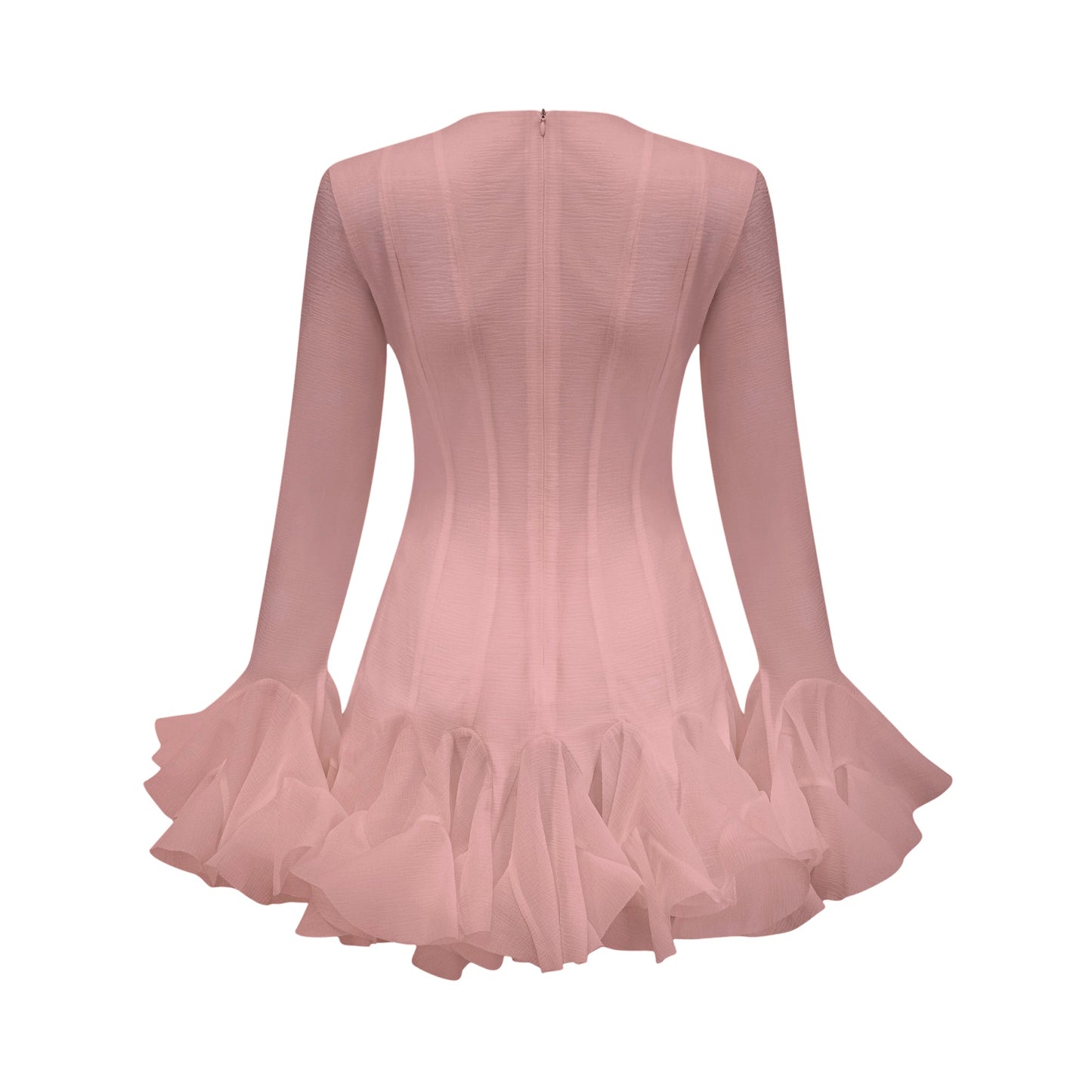 Anaïs'in yarı transparan kloş mini elbisesi
