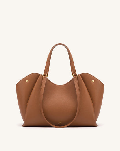 Virelia Double Handle Tote Bag - Cognac