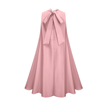 Émilie sleeveless floral-applique midi dress in Pink