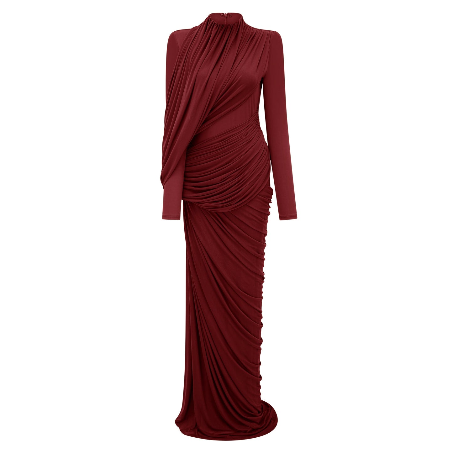 Arlette Kırmızı Asimetrik Dantelli Maxi Elbise