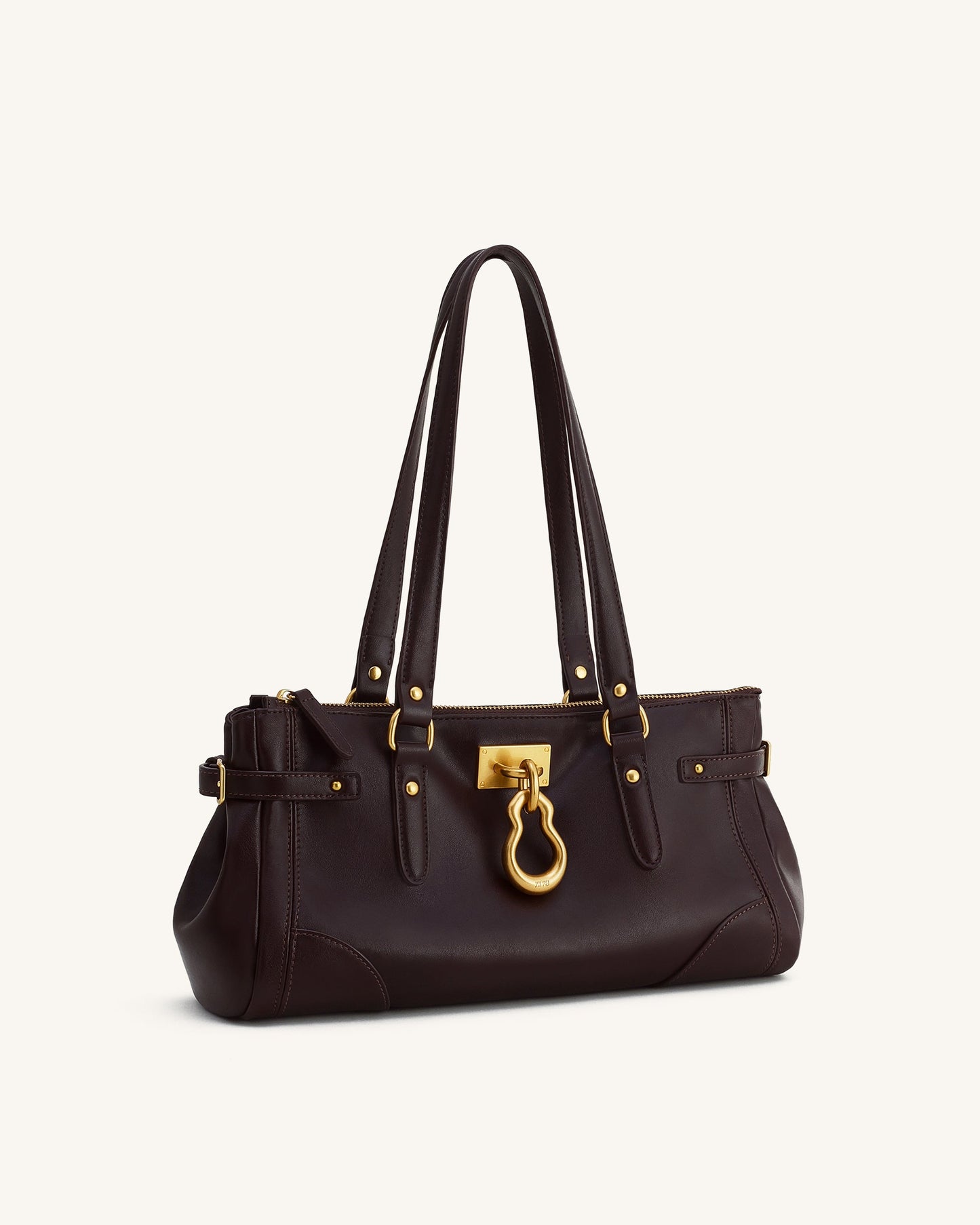 Yvette Elongated Tote Çanta - Koyu Kahverengi