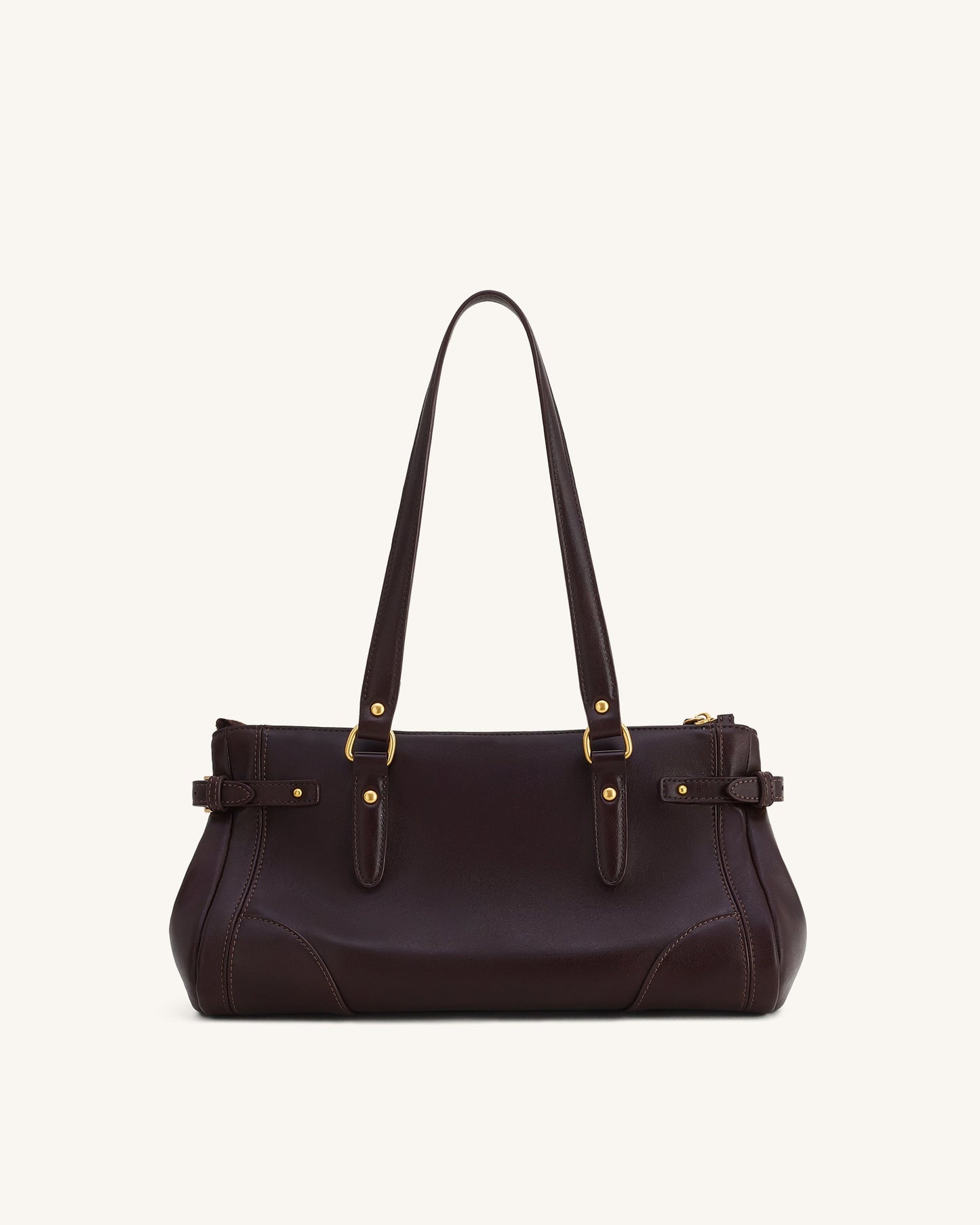 Yvette Elongated Tote Çanta - Koyu Kahverengi
