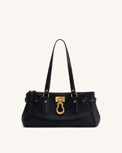 Yvette Elongated Tote Çanta - Siyah