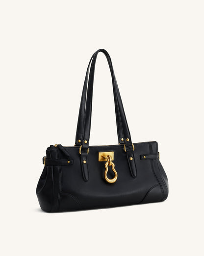 Yvette Elongated Tote Çanta - Siyah