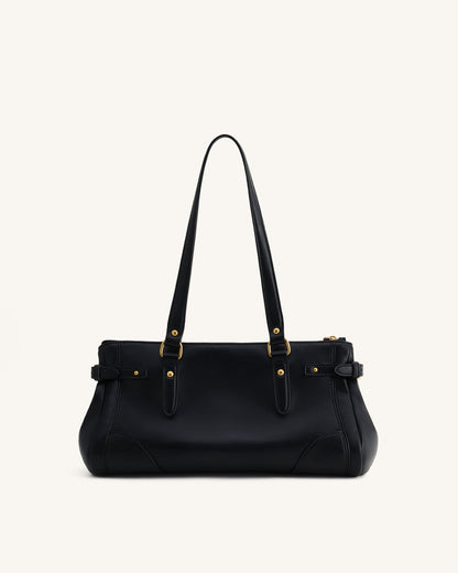 Yvette Elongated Tote Çanta - Siyah