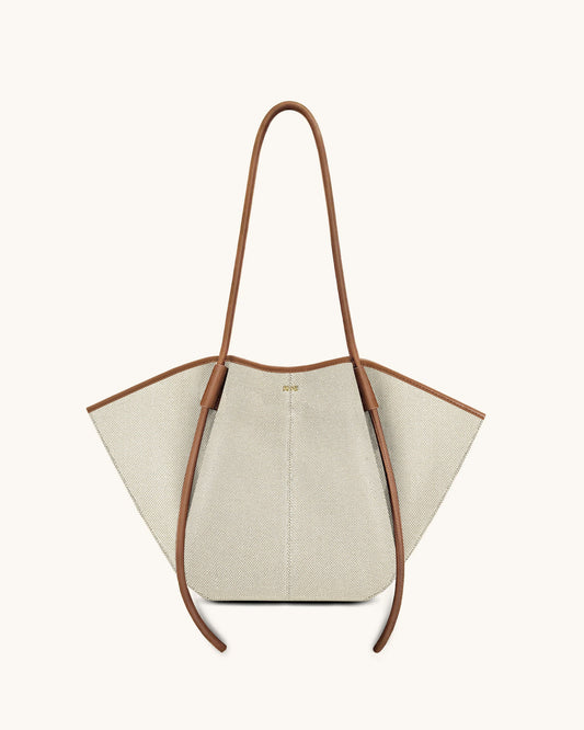 Nala Geniş Tote Çanta - Kahverengi Kanvas