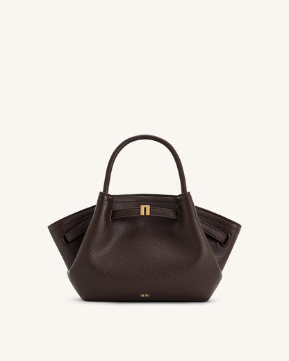 Hana Mini Tote Çanta - Koyu Kahverengi