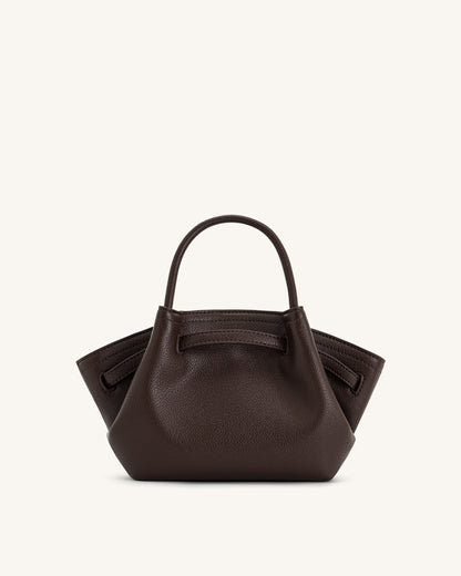 Hana Mini Tote Çanta - Koyu Kahverengi