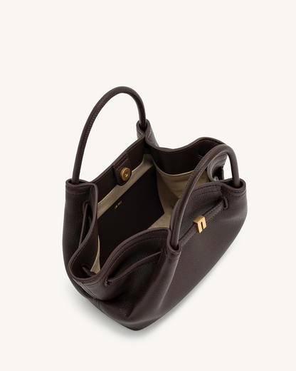 Hana Mini Tote Çanta - Koyu Kahverengi