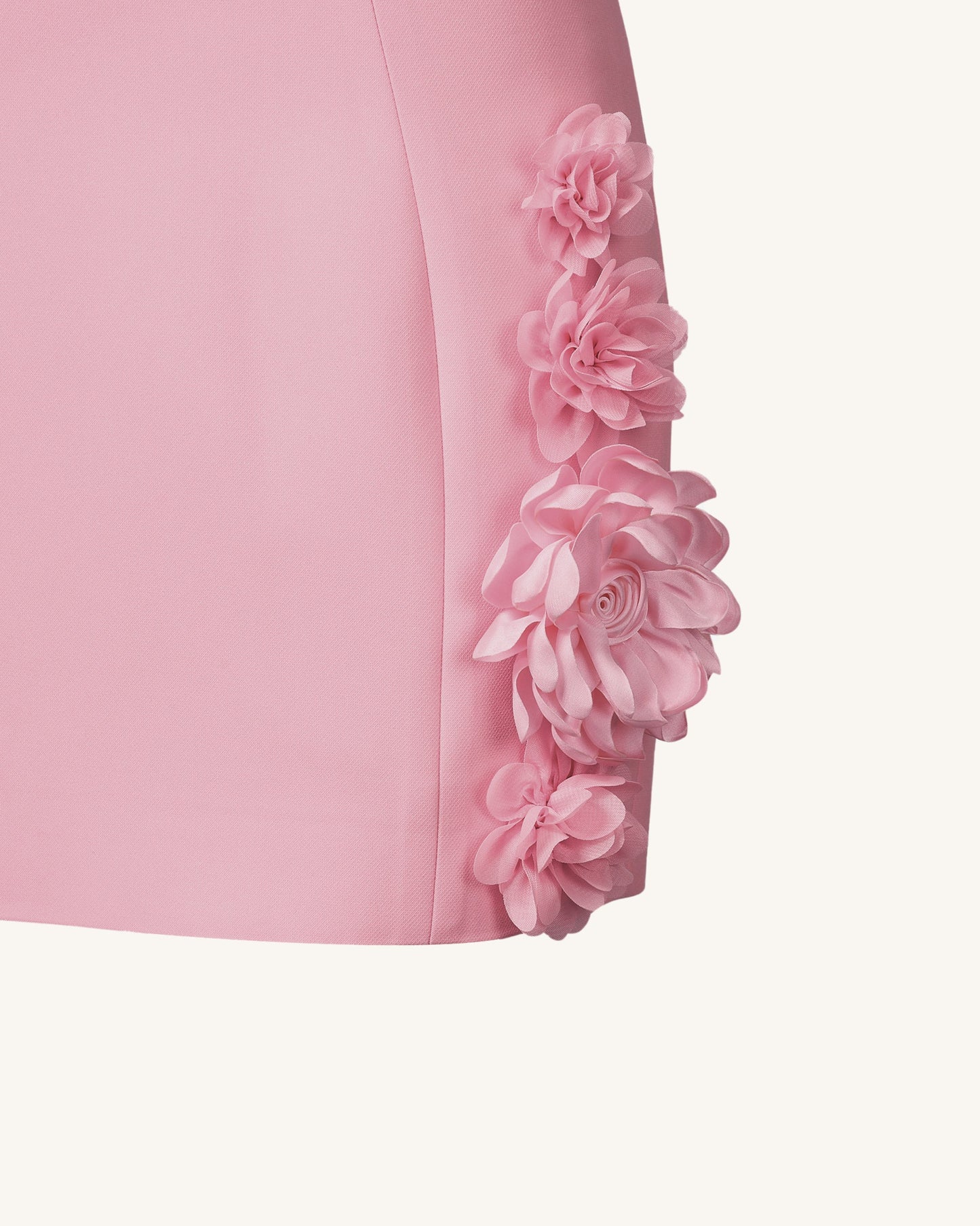 Elaina Pembe Rozet Detaylı Aplikeli Mini Dress-Pink