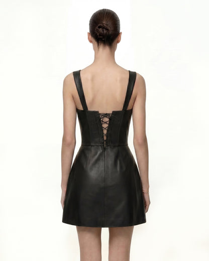 Iris Çiçek Desenli Korse Model Elbise - Siyah