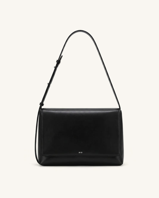 Isolde Flap Shoulder Bag - Black