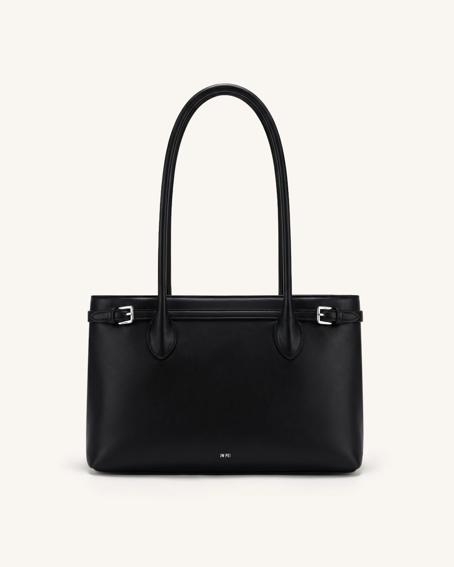 Camille Buckle Strap Tote Bag - Black