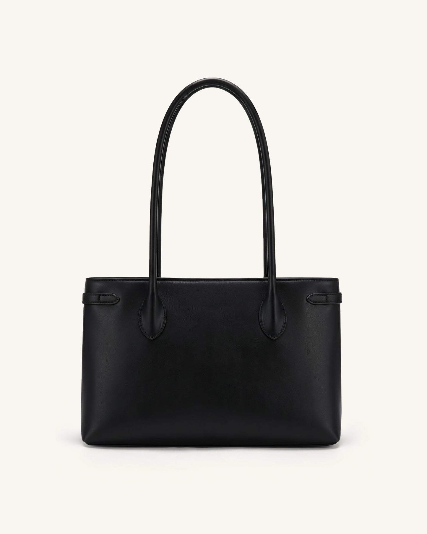 Camille Buckle Strap Tote Bag - Black