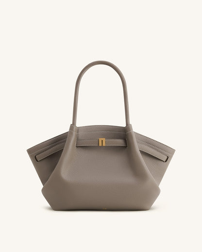 Hana Orta Boy Tote Çanta - Vizon
