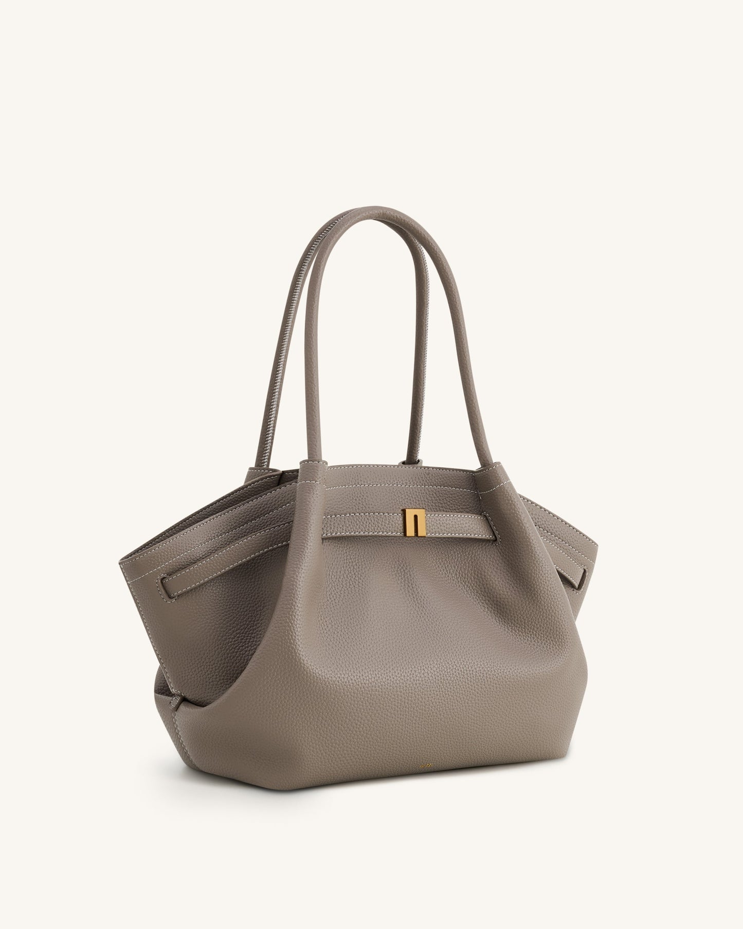 Hana Orta Boy Tote Çanta - Vizon