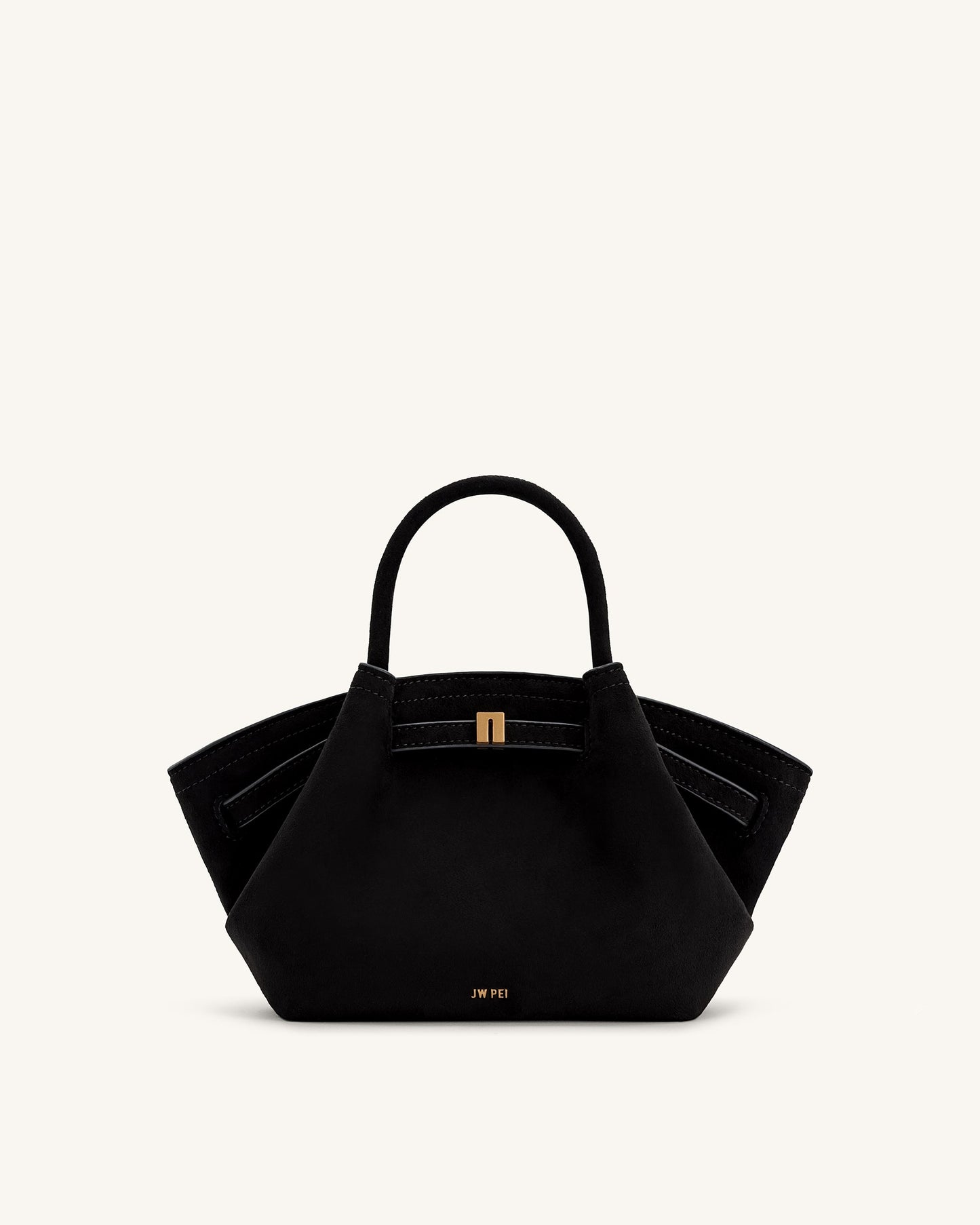 Hana Mini Suni Süet Tote Çanta - Siyah