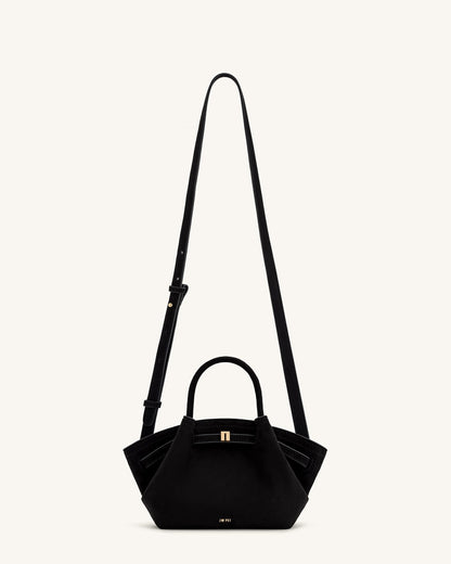 Hana Mini Suni Süet Tote Çanta - Siyah