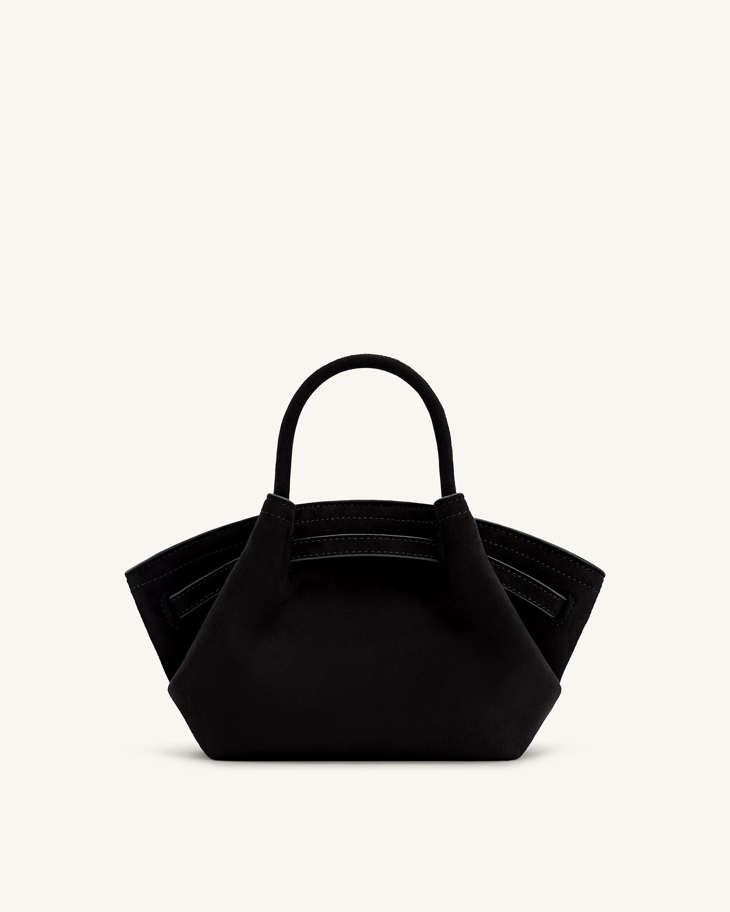 Hana Mini Suni Süet Tote Çanta - Siyah