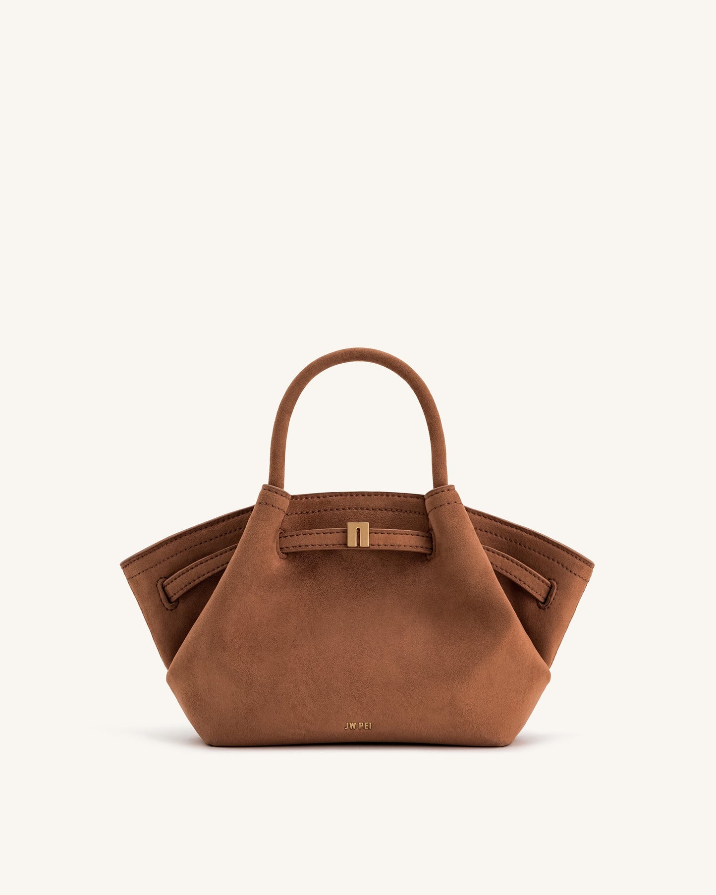 Hana Mini Suni Süet Tote Çanta - Kahverengi