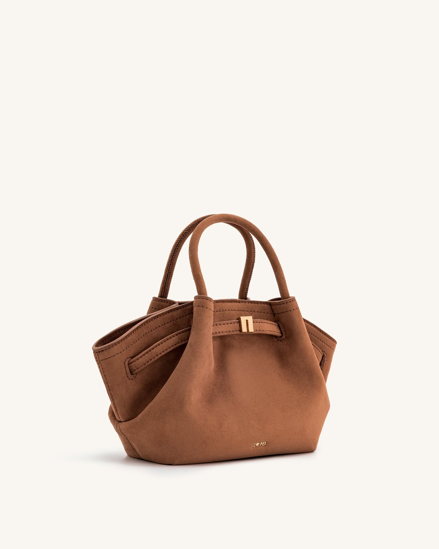Hana Mini Suni Süet Tote Çanta - Kahverengi