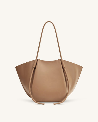 Nala Geniş Tote Çanta - Kil Rengi Kahverengi