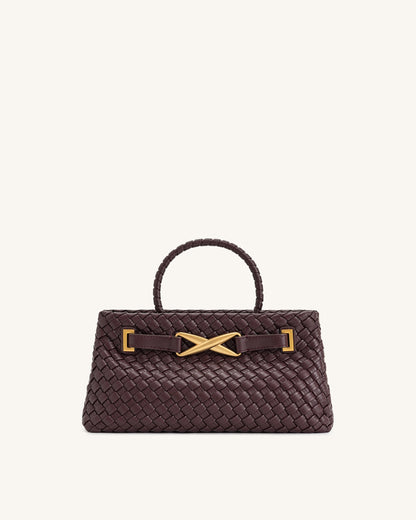 Elora Dokuma Tote Çanta - Derin Bordo