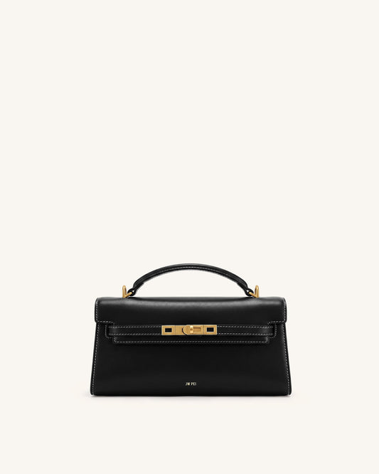 Noor Top Handle Bag - Ink Black