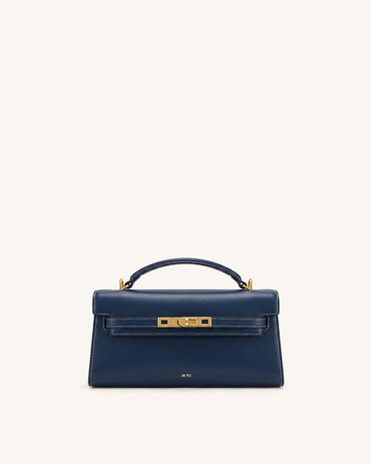 Noor Top Handle Bag - Navy Blue
