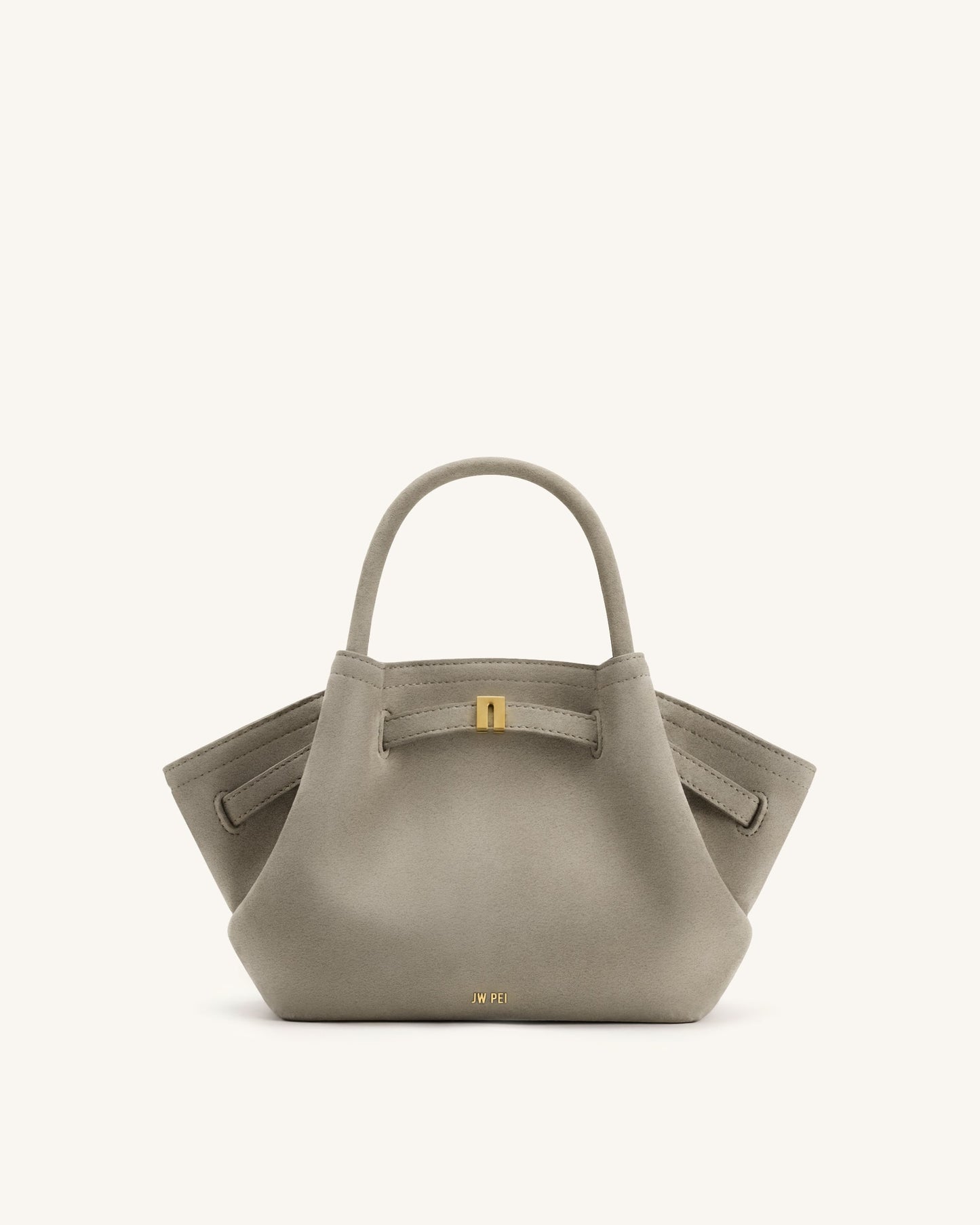Hana Mini Suni Süet Tote Çanta - Gri