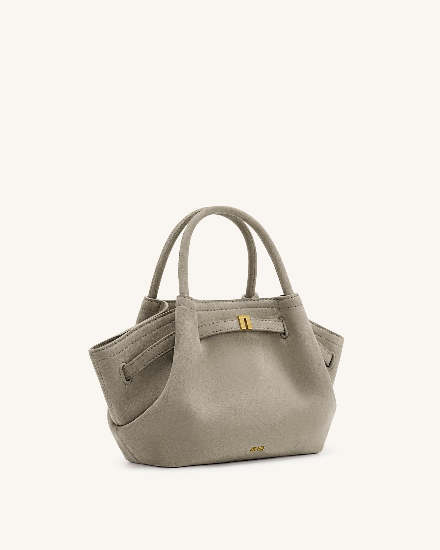 Hana Mini Suni Süet Tote Çanta - Gri