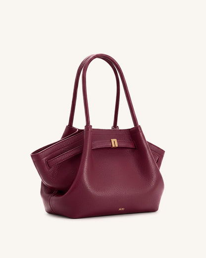Hana Orta Boy Tote Çanta - Bordo